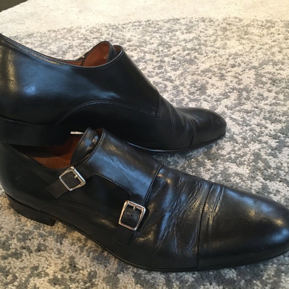 Monk-strap black Men's dress shoes Massimo Matteo